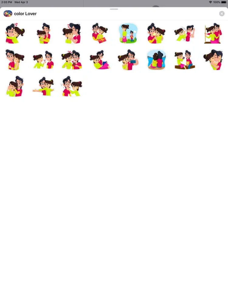 Romantic Love Stickers Emoji iPad  Ekran Görüntüleri