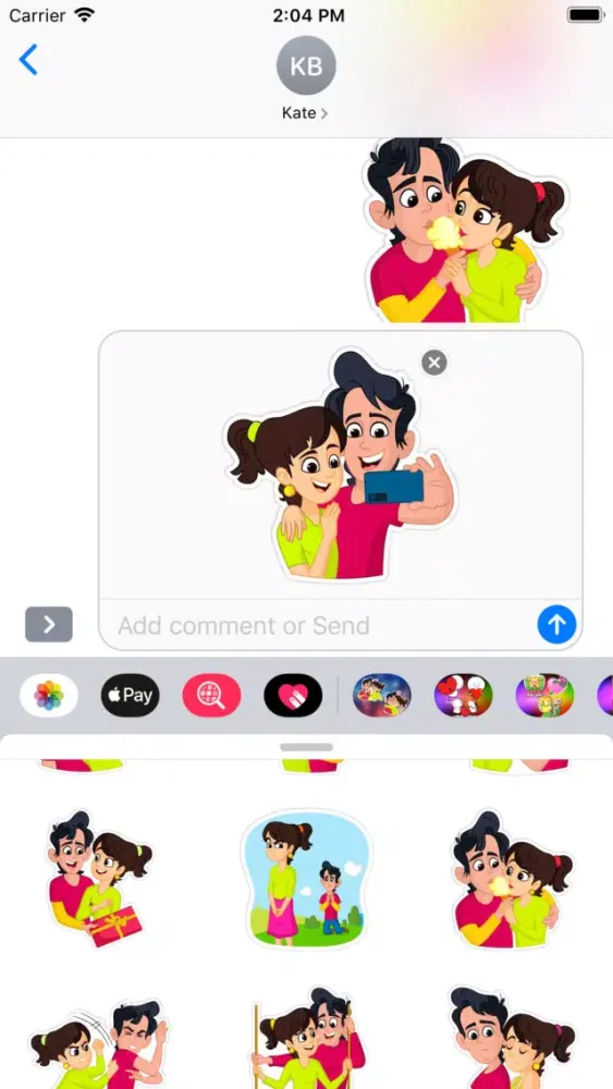 Romantic Love Stickers Emoji Ekran Görüntüleri