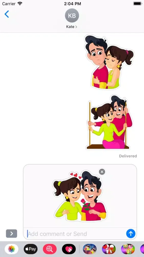 Romantic Love Stickers Emoji Ekran Görüntüleri