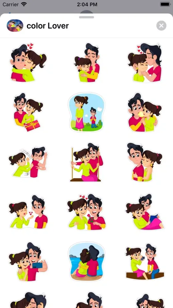Romantic Love Stickers Emoji Ekran Görüntüleri