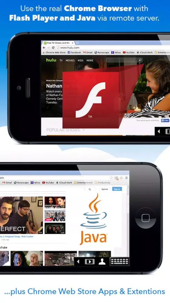 Captures d'écran de VirtualBrowser for Chrome™ with Flash-browser, Java Player & Extensions - iPhone Edition