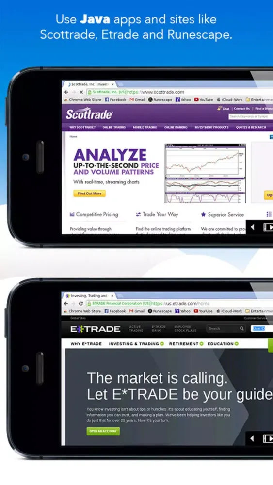 Captures d'écran de VirtualBrowser for Chrome™ with Flash-browser, Java Player & Extensions - iPhone Edition