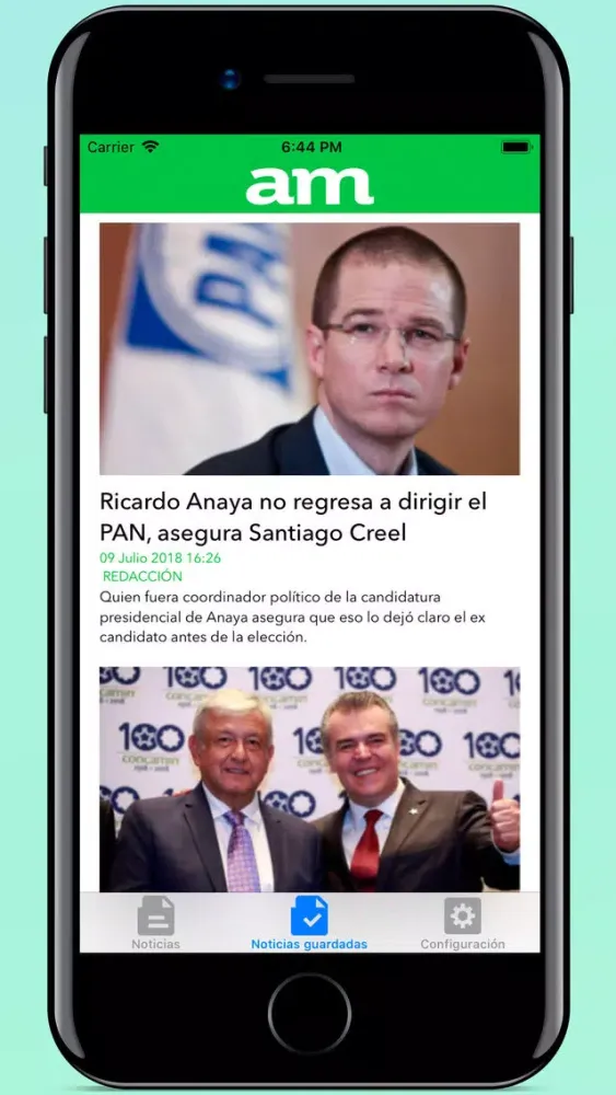 Capturas de tela do Periódico am para movil