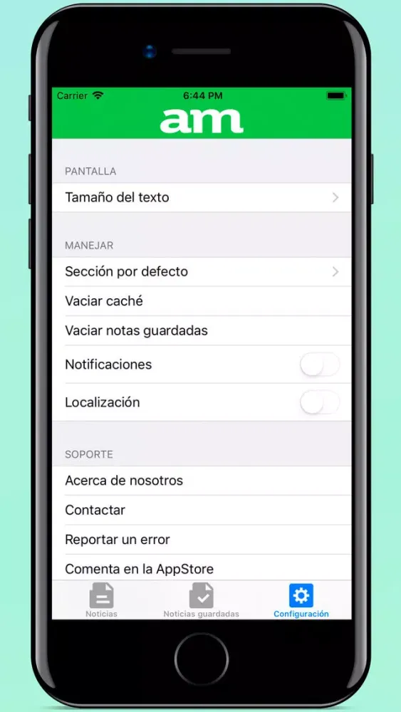 Capturas de tela do Periódico am para movil