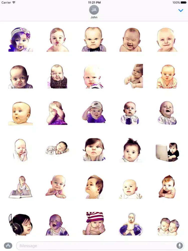 ภาพหน้าจอของ Baby Cartoon Stickers iPad 