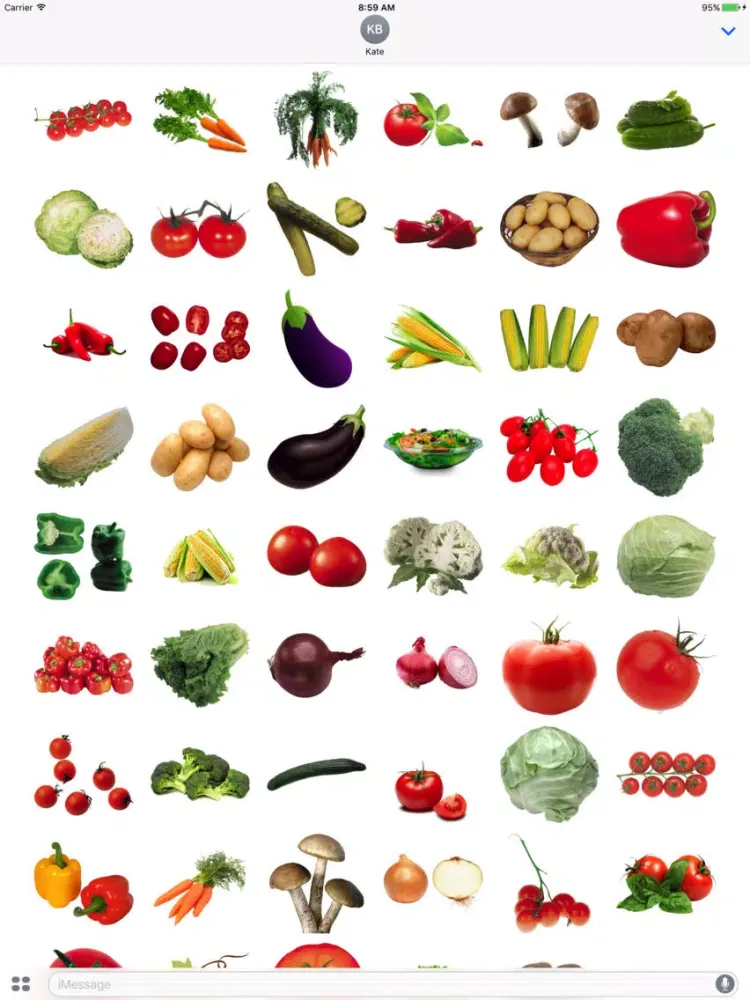 Ảnh chụp màn hình của Fun Veggie Stickers iPad 