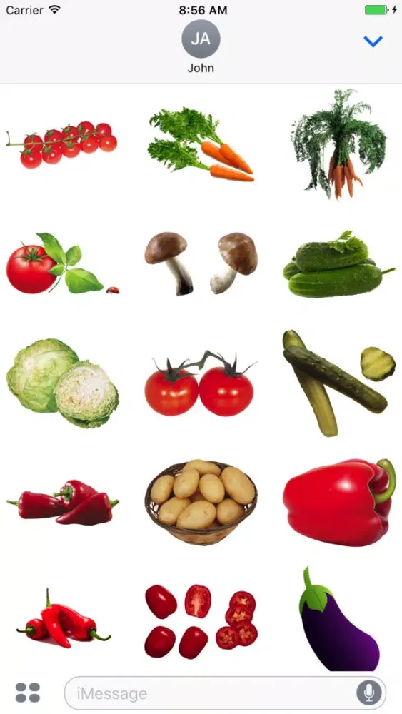 Ảnh chụp màn hình của Fun Veggie Stickers