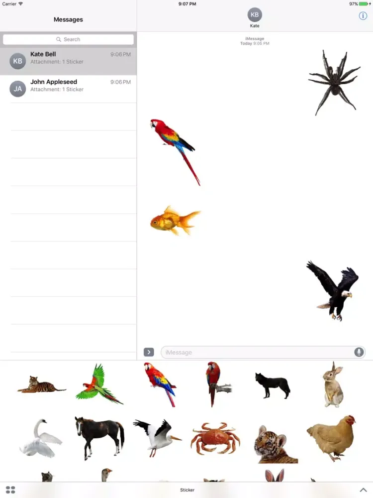 Скриншоты Fun Animals Stickers iPad 