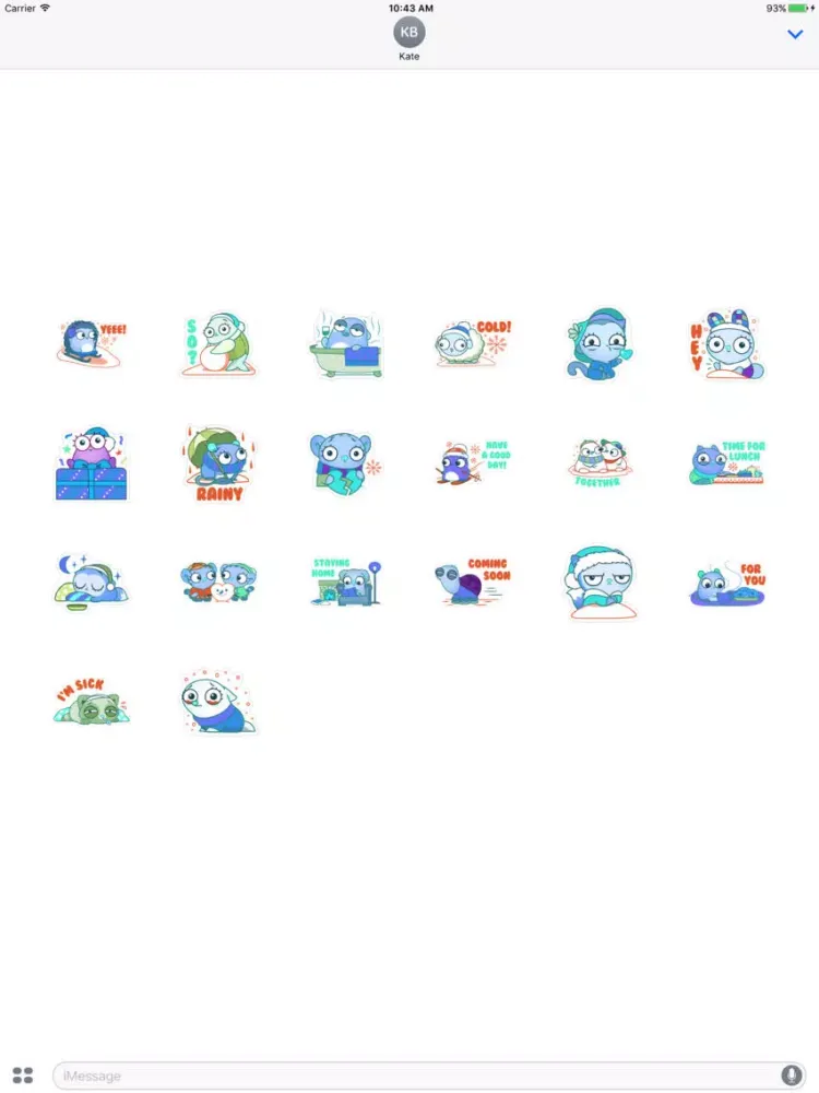 صور Winter Cartoon Animals iPad 