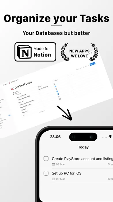 Tangkapan layar Tasks for Notion - To-Do List
