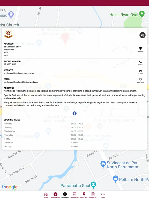Capturas de tela do Northmead CAPA High School iPad 