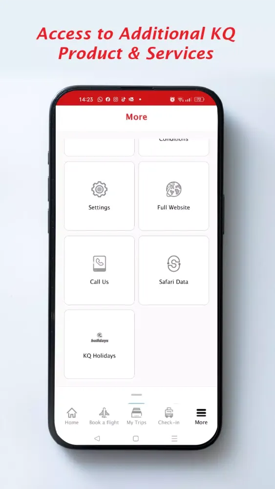 Tangkapan skrin KQ Mobile