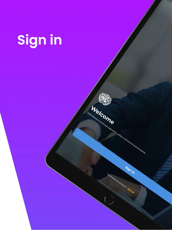 Ảnh chụp màn hình của UNIDO EMIP iPad 