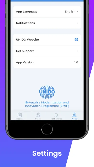 Ảnh chụp màn hình của UNIDO EMIP
