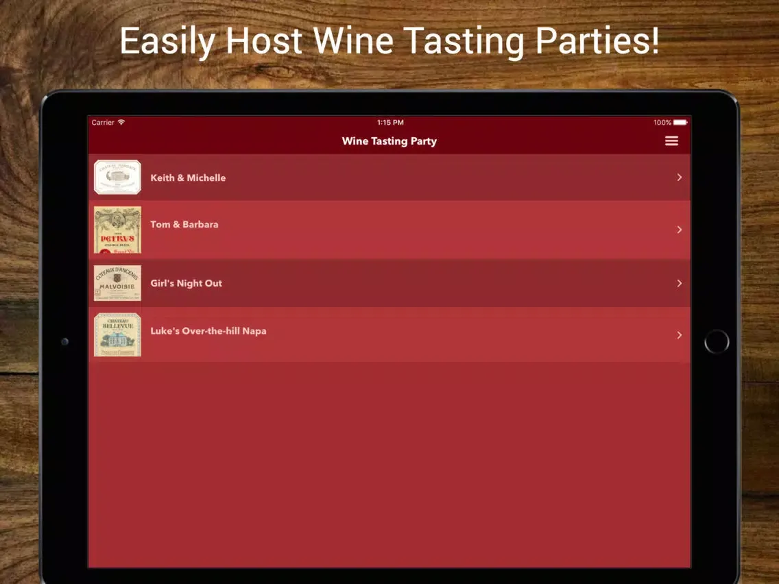 Captures d'écran de Tasting Party iPad 