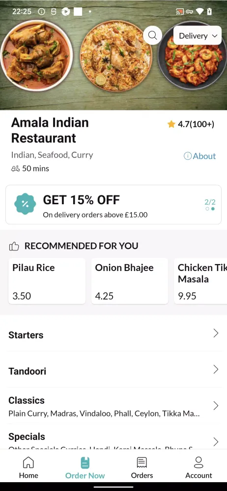 Amala Indian Restaurant Screenshots