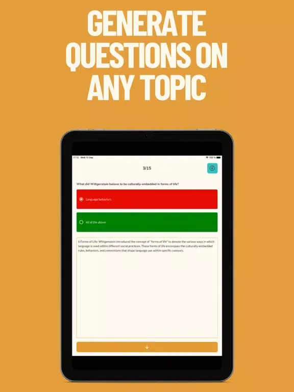 Tangkapan skrin StudyGenius: Study Helper iPad 