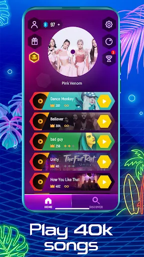 Ảnh chụp màn hình của Tiles Hop: EDM Rush