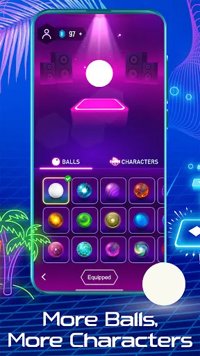 Ảnh chụp màn hình của Tiles Hop: EDM Rush
