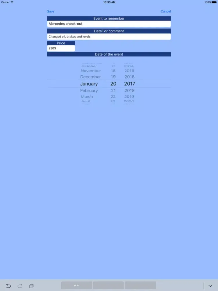 ภาพหน้าจอของ Time'n Cash iPad 