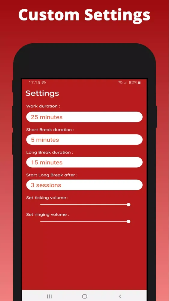 Pomodoro Timer Screenshots
