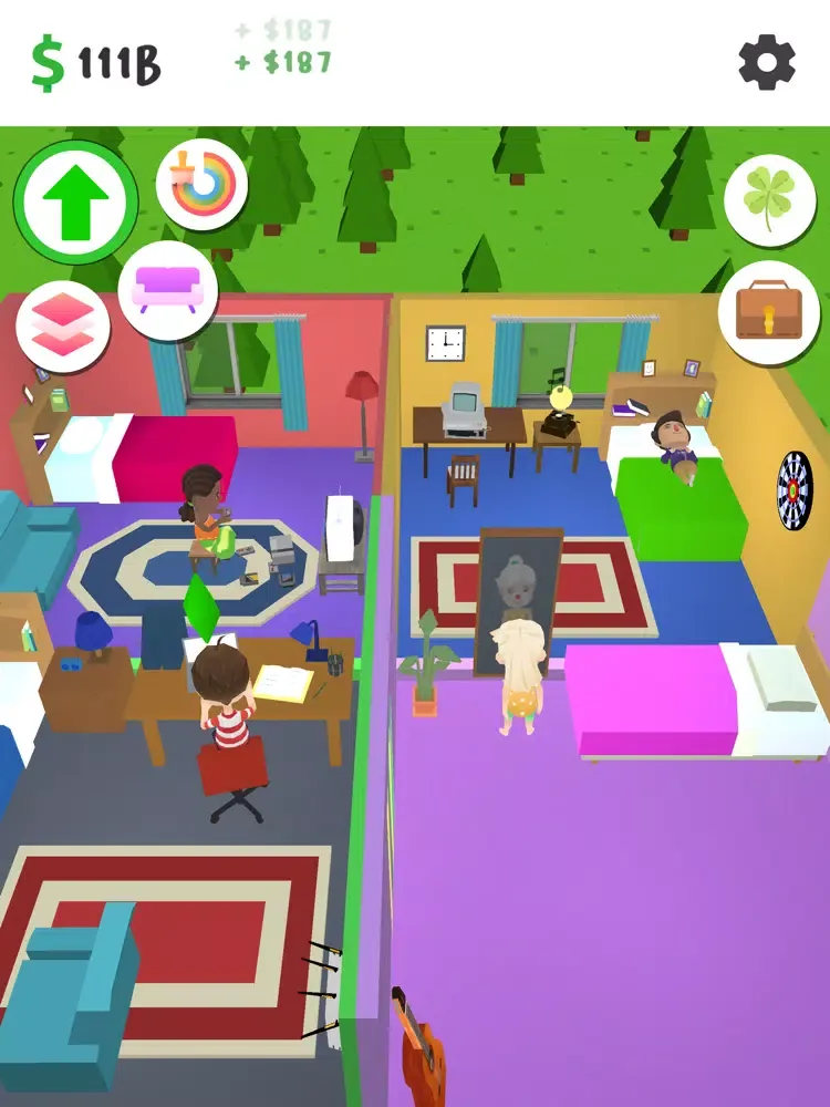 Tangkapan layar Idle Home Living 3D iPad 