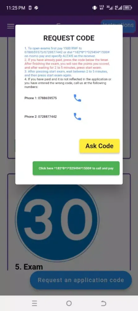 Rwanda Traffic Rule Screenshots