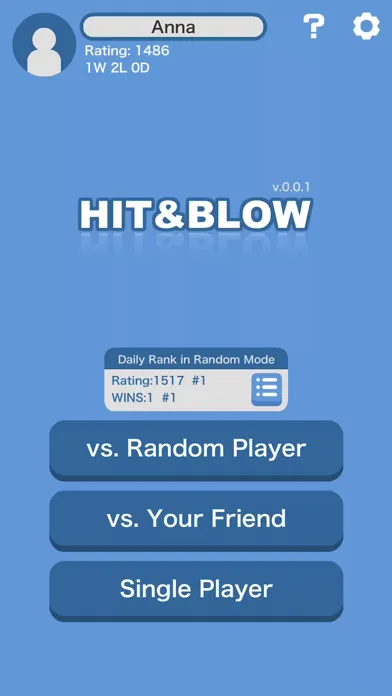 Hit＆Blow Online (Bulls & Cows) Screenshots