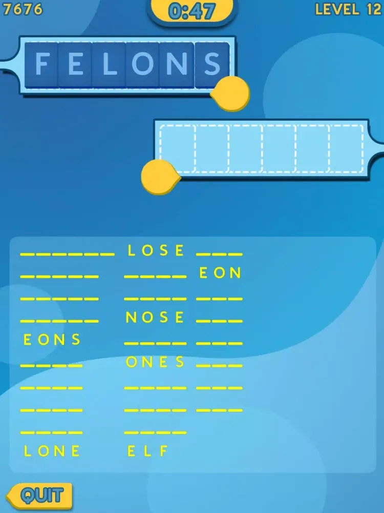 Captures d'écran de Word Tangle Free SuperHD iPad 