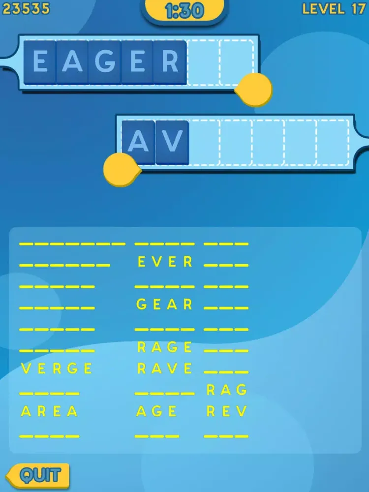 Captures d'écran de Word Tangle Free SuperHD iPad 
