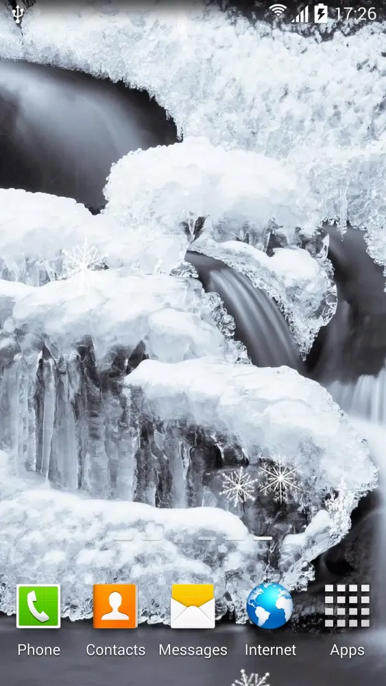 Ảnh chụp màn hình của Winter Waterfalls Wallpaper