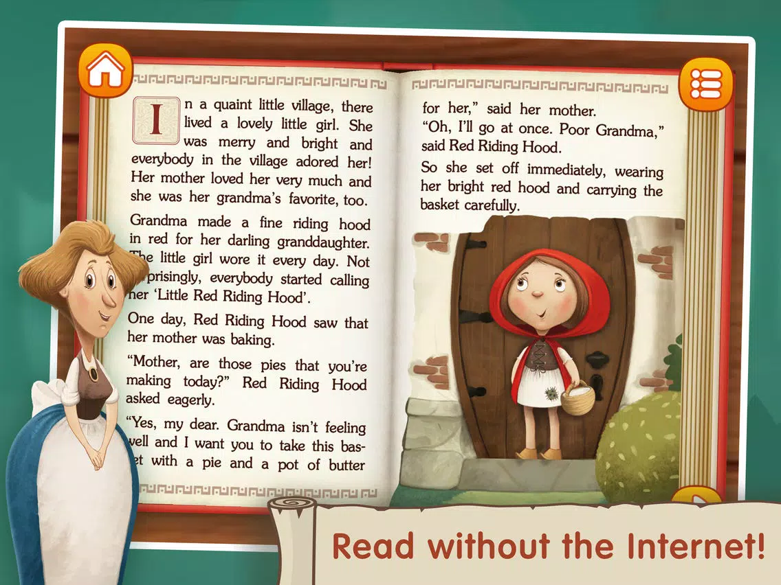تصاویر The Little Red Riding Hood ~ Fairy Tale for Kids iPad 
