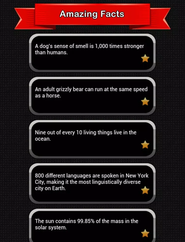 Zrzuty ekranu Best Amazing Facts iPad 