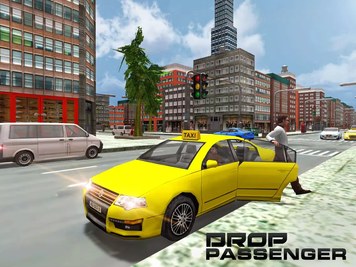 Captures d'écran de City Taxi Driver Simulator – 3D Yellow Cab Service Simulation Game iPad 
