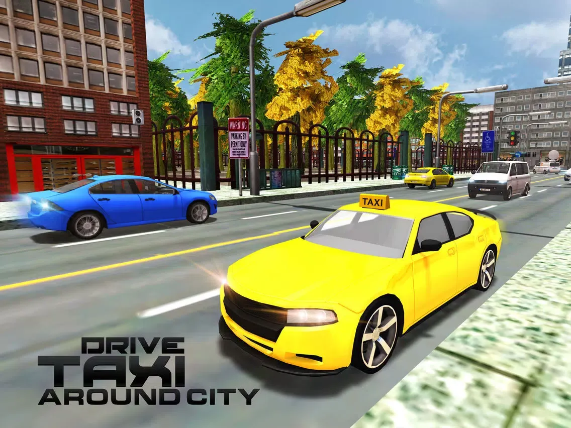 Captures d'écran de City Taxi Driver Simulator – 3D Yellow Cab Service Simulation Game iPad 