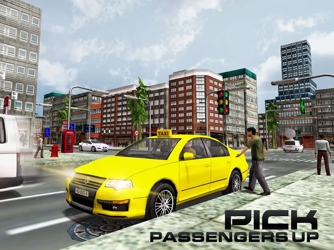 Captures d'écran de City Taxi Driver Simulator – 3D Yellow Cab Service Simulation Game iPad 