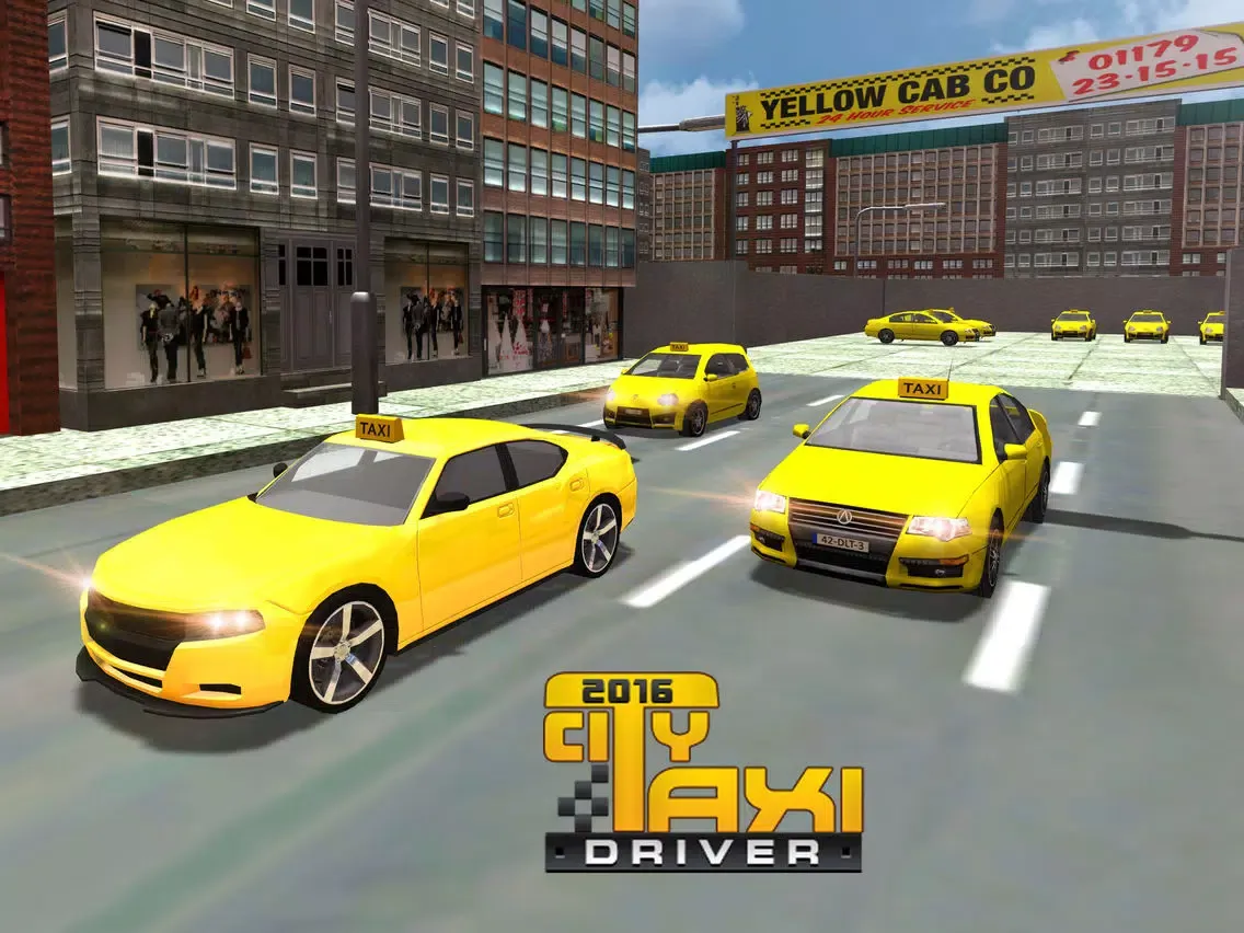 Captures d'écran de City Taxi Driver Simulator – 3D Yellow Cab Service Simulation Game iPad 