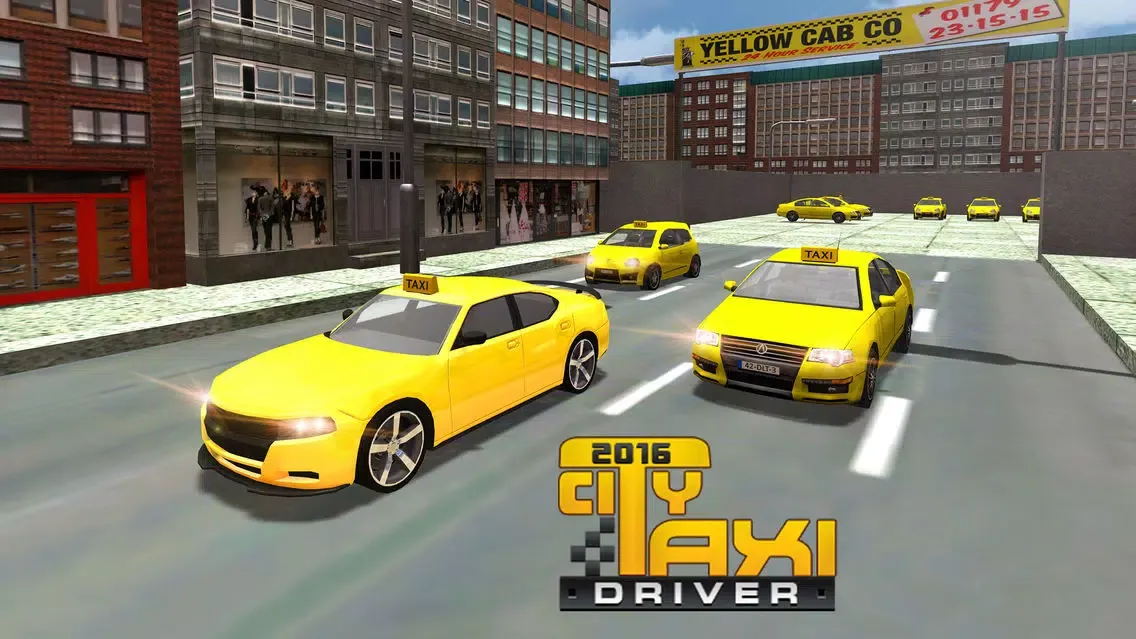 Captures d'écran de City Taxi Driver Simulator – 3D Yellow Cab Service Simulation Game