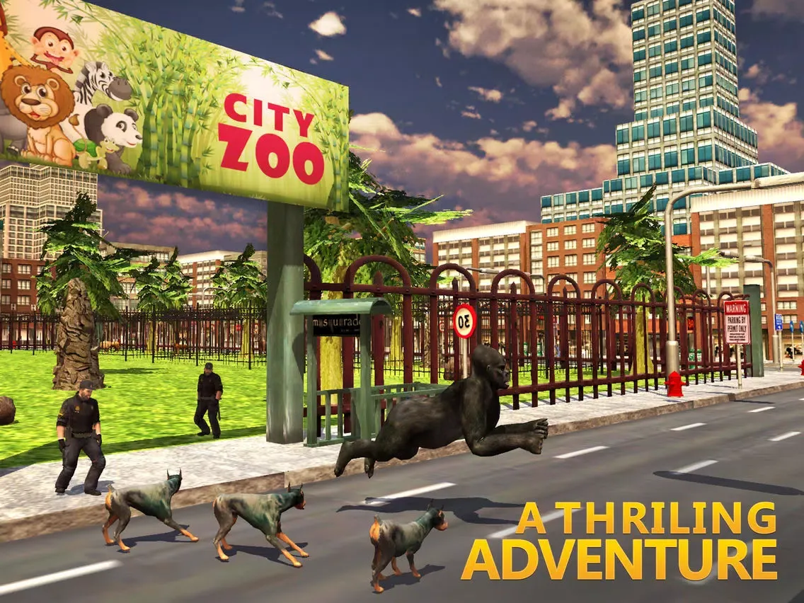Ảnh chụp màn hình của Gorilla Attack Simulator 2016 - Compete and Conquer as African King Kong iPad 