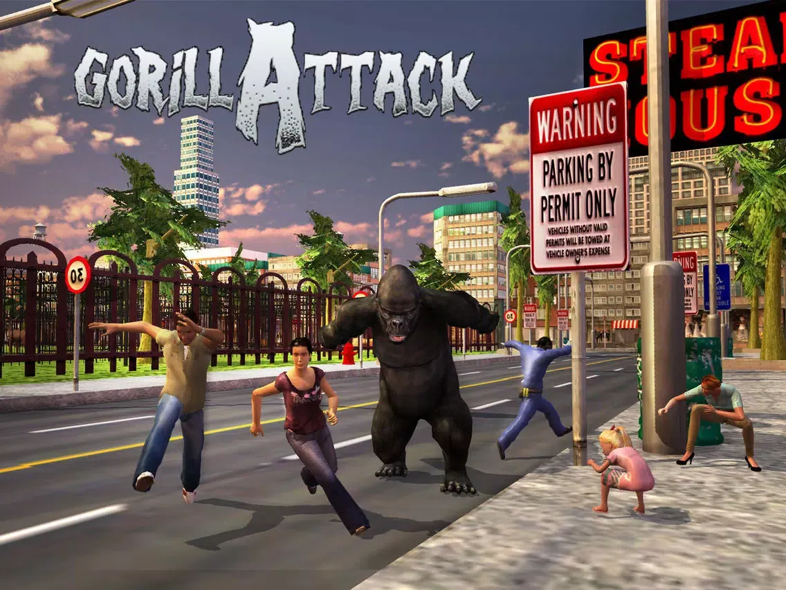 Ảnh chụp màn hình của Gorilla Attack Simulator 2016 - Compete and Conquer as African King Kong iPad 