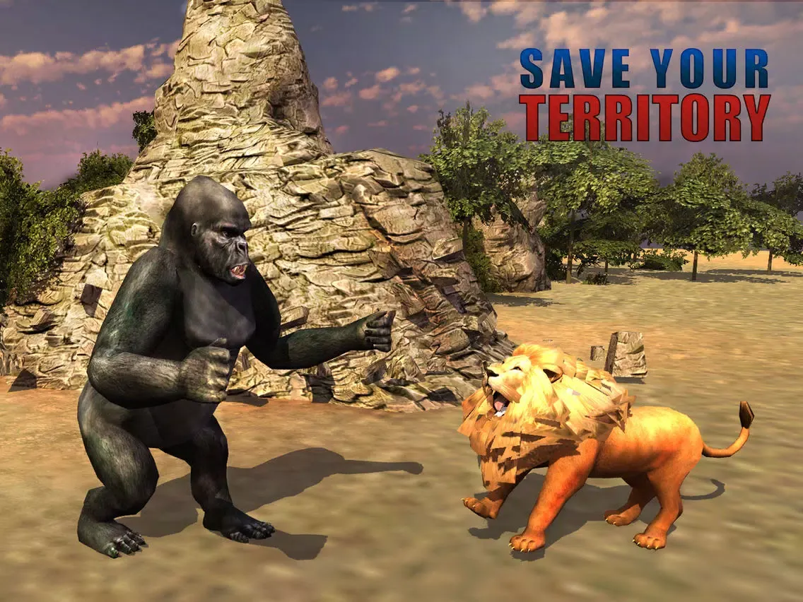 Ảnh chụp màn hình của Gorilla Attack Simulator 2016 - Compete and Conquer as African King Kong iPad 