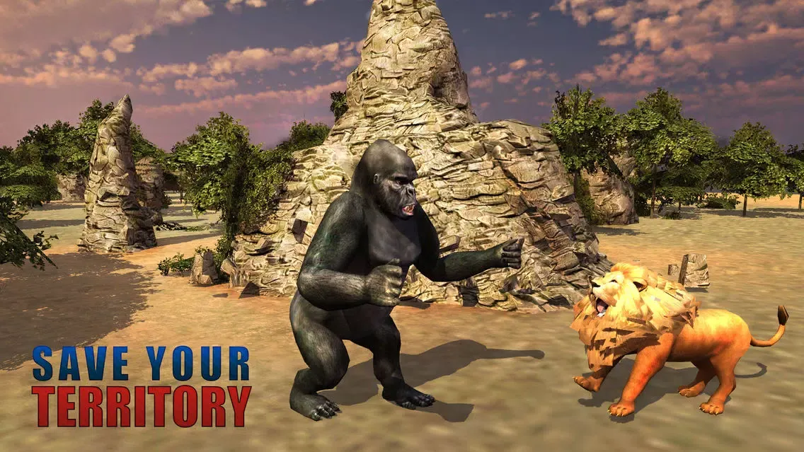 Ảnh chụp màn hình của Gorilla Attack Simulator 2016 - Compete and Conquer as African King Kong