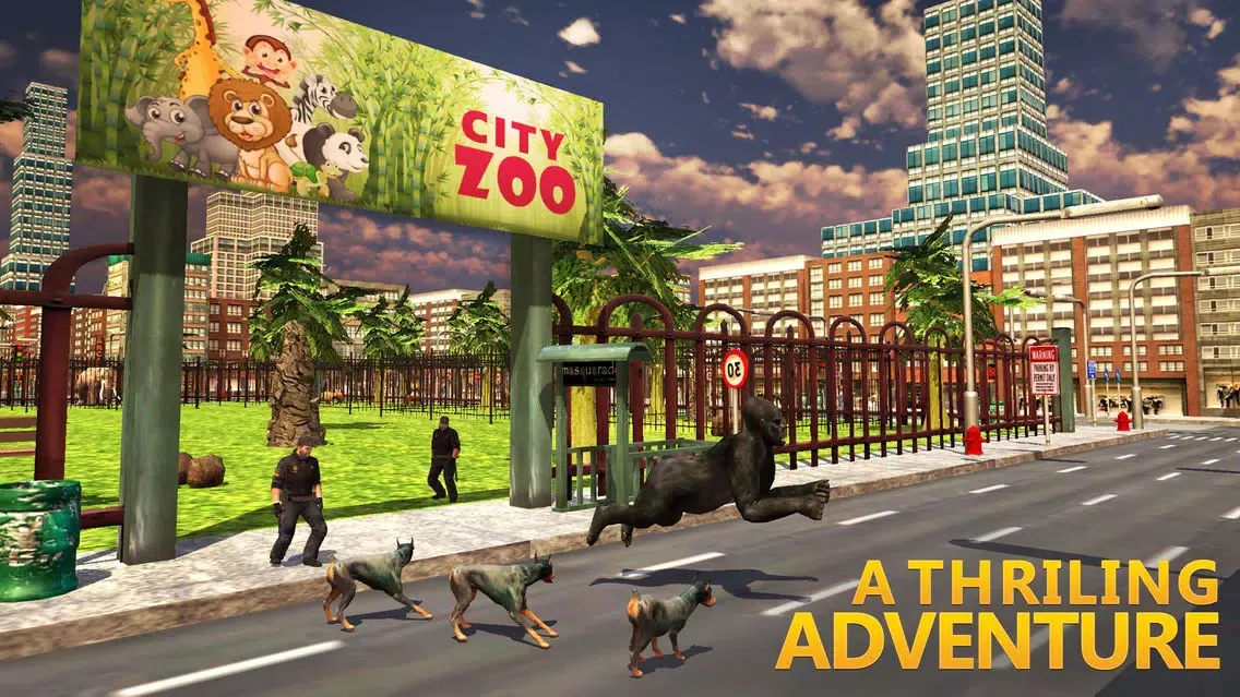 Ảnh chụp màn hình của Gorilla Attack Simulator 2016 - Compete and Conquer as African King Kong