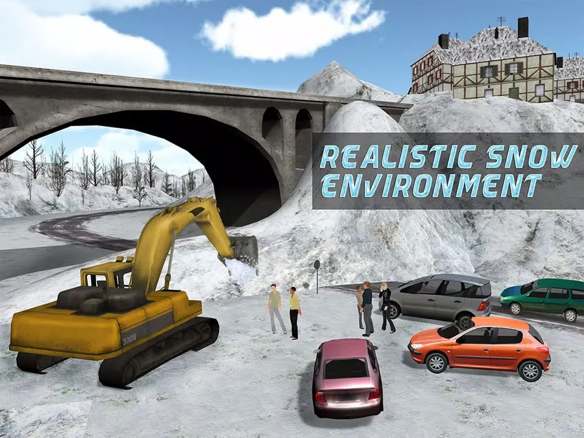 Capturas de tela do Heavy Snow Excavator Simulator – 3D Crane Truck Simulation Game iPad 