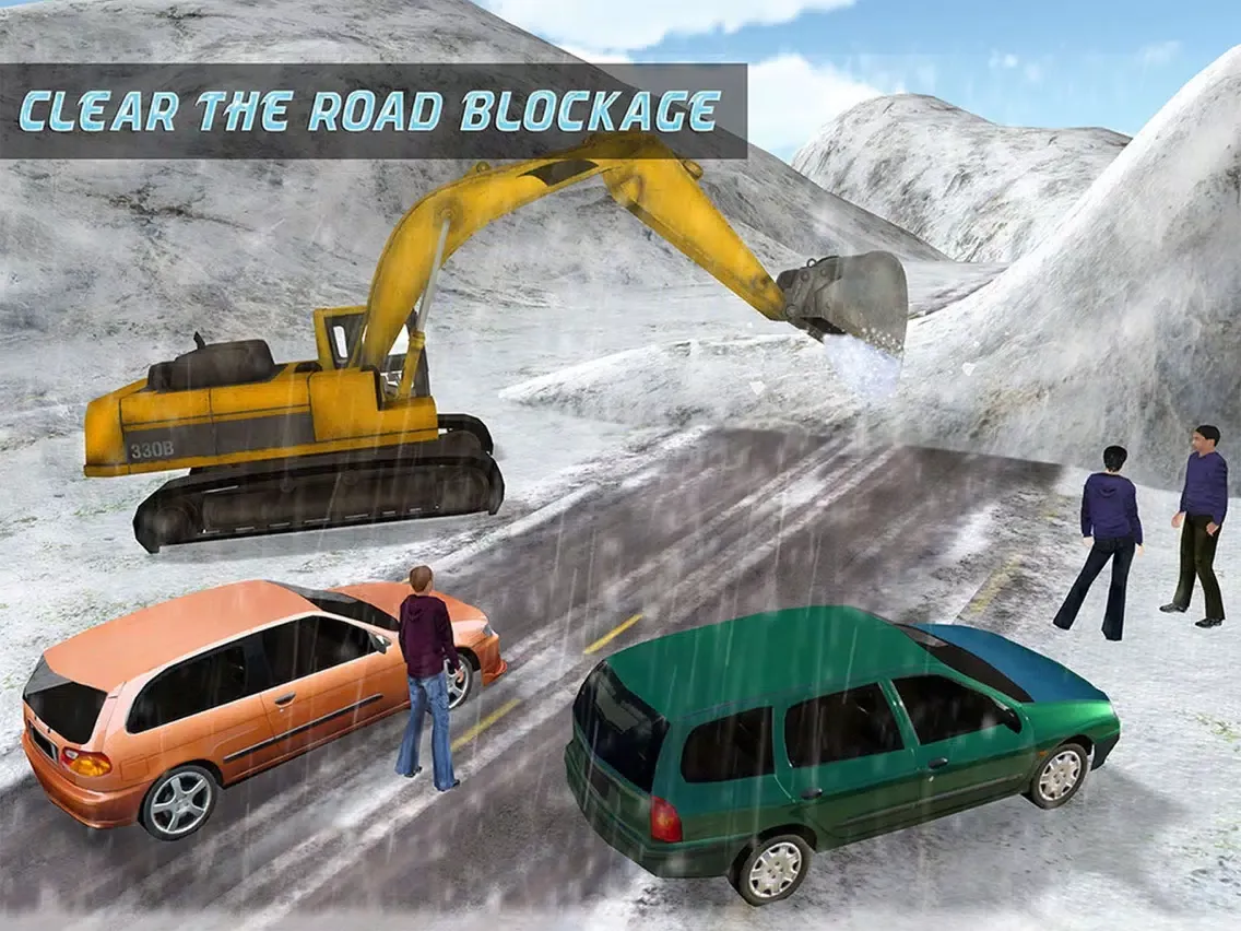 Capturas de tela do Heavy Snow Excavator Simulator – 3D Crane Truck Simulation Game iPad 