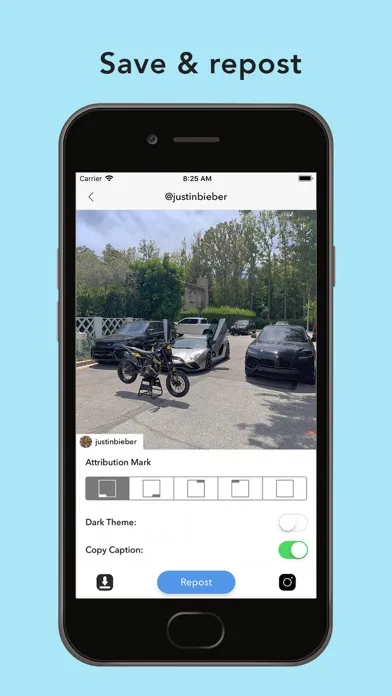 Capturas de tela do Repost #1 for Instagram