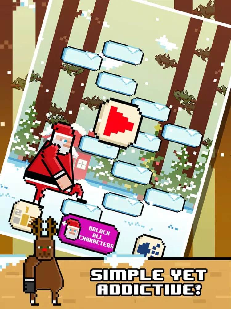 تصاویر Santa Christmas Ice Hop - Fly Fist of Fury Game! iPad 