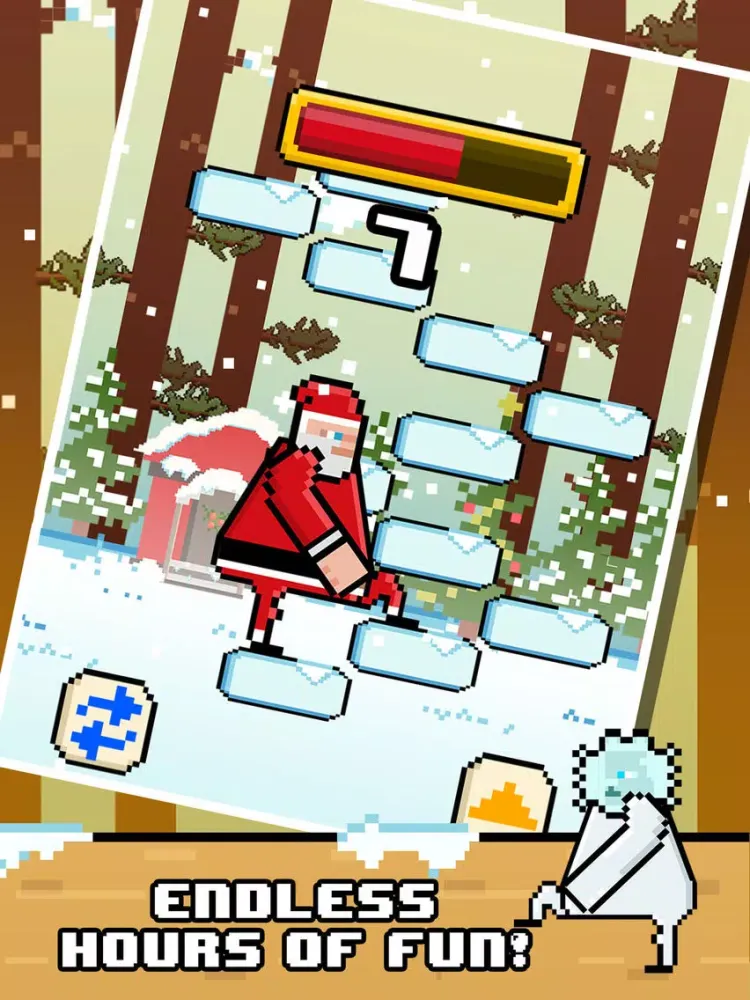 تصاویر Santa Christmas Ice Hop - Fly Fist of Fury Game! iPad 