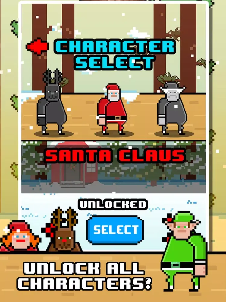 تصاویر Santa Christmas Ice Hop - Fly Fist of Fury Game! iPad 