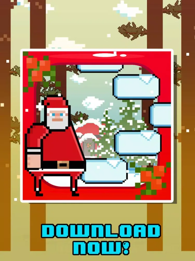 تصاویر Santa Christmas Ice Hop - Fly Fist of Fury Game! iPad 